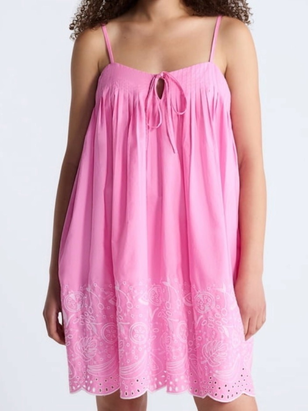 D163 Free Assembly XL NWT Pink Embroidered Dress